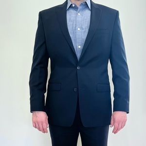 Calvin Klein Navy European Cut Suit - 40R Jacket / 34” Pant